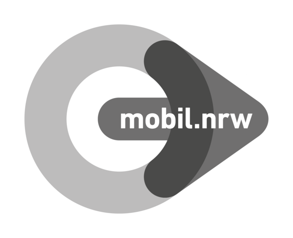 Logo von mobil.nrw in Schwarz-Weiß für RBG