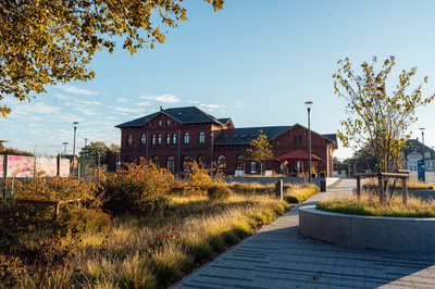 Das Gebäude des NRW-Wanderbahnhofs Dorsten.